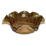 Imperial Carnival Ruffled Fruit Bowl 10"dia