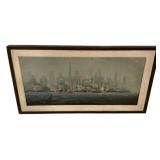 27"h, 50"w cityscape art print by Anthony Robert