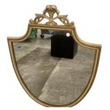 Painted Shield Wall Mirror 37"h