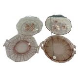 Pink Depression Plates Glassware