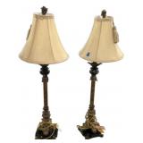 33"h Candle Stick Style Buffet Lamps