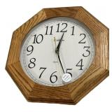 12" Waltham Wall Oak Clock