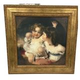 33" x 33" Little Girl Artwork Framed