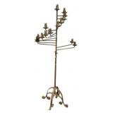 15-light spiral floor candelabra. 67"h