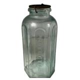 9 1/2" Antique Fruit Jar Emb Protector Cathedral