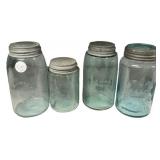 Atlas Mason Improved Jar, Red Key Mason Jar, White