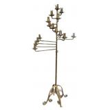 15-light spiral floor candelabra. 67"h