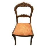 Duncan Phyfe style rose back dining chair.