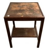Worn Oak Side Table 27"h., 20"w