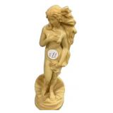 12" Italy Resin Aphrodite Statue: Birth of Venus