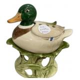 Fitz & Floyd mallard duck potpourri container 7"