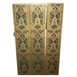 Three Panel Ornate Gold Wall Art 80" x 16" Each