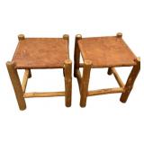 Two Folk Made Stools