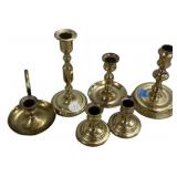 Colonial Style Brass Candlesticks