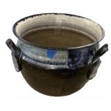 Signed Pottery Planter 7"h., 9"dia