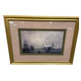 29"h., 38"w Paragon Gallery Boston Harbor Mercha