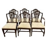 6 Duncan Phyfe Sheraton Mahogany Dining Chairs
