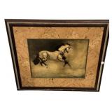 28"h., 32"w Framed Print Impatience by artist Ka