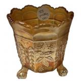 Fenton Butterfly Berry Marigold Carnival Glass 4 1