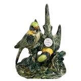 Stangl Pottery green double parakeet figurine 7"