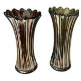 8" Westmoreland Corinth Swung Carnival Glass vase