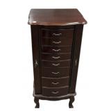 Modern Cherry Jewelry Armoire 40"h., 18"w