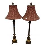 32" Candle Stick Buffet Lamps
