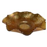 Fenton Marigold Iridescent Carnival Dragon Lotus B