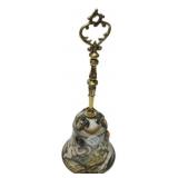 Keramos Capodimonte Italian porcelain and gilt bra
