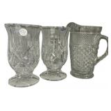 Large Glass Votives and Westmoreland Pitcher