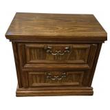 20th Century Oak Finish Night Stand 24"h, 26"w