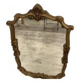 Hollywood Regency Plastic Wall Mirror 35"h., 24"