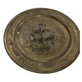 23" Embossed brass wall Charger