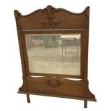 Victorian Oak Dresser Mirror