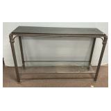 Large Marble Top Console Table 37"h., 59"L, 15"