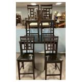 Modern Tall Kitchen Table four Chairs 36"h., 48"