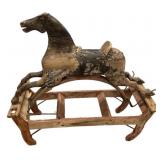 19th century Whitney Reed style rocking horse glid