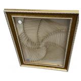 24"h., 20"w framed string art geometric composit