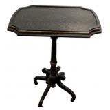 30"h., 23"w Bombay black paint decorated pedesta
