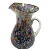 9 1/2" Blown Art Glass Pitcher
