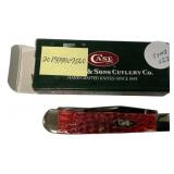 Case 6254SS Dark Red Trapper Folding Knife