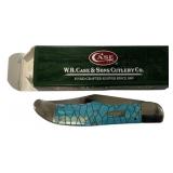 Case 6165ss HTR FLDG Carib Blue Folding Knife