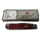 Case 10254SS Red Sprankle Merry Christmas Trapper