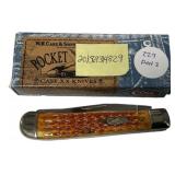 Case 6254SS Trapper Harvest Orange Folding Knife