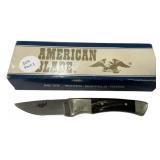 American Blade AB-29 Water Buffalo Horn Fixed Blad