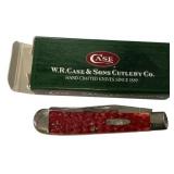 Case 6254ss Dark Red Trapper Folding Knife