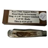 1986 August Miller Germany Trapper 1 of 50 Folding