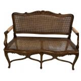 Country French Caned Settee 49"w