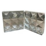 Pair of Blenko Glass Diamond bookends designed by