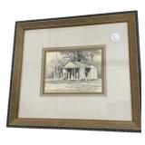 Rolland Golden Signed Folk Art Drawing of Barn
